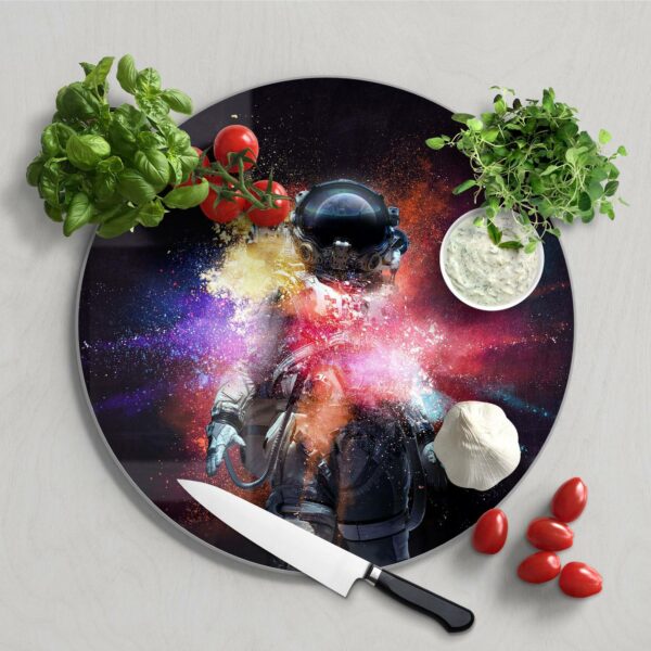 Schneidebrett - Kosmonaut in Farbknall – Bild 2