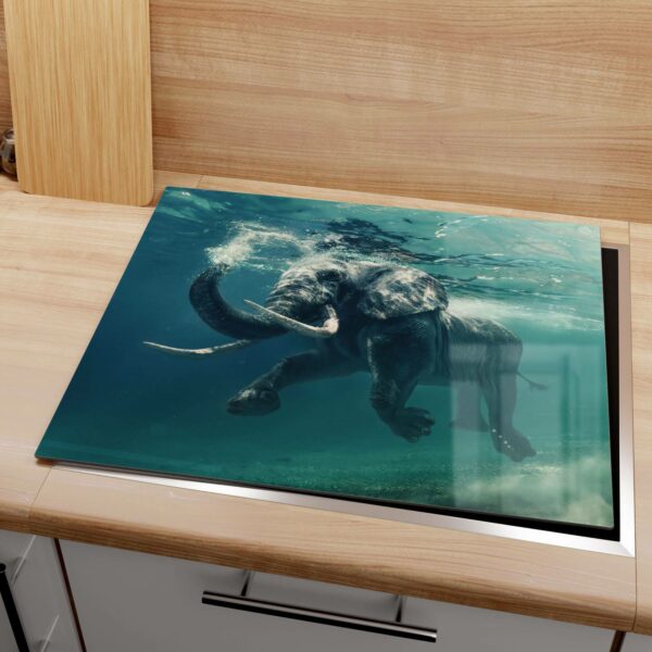 Hob Cover - Swimming Elephant - Image 2