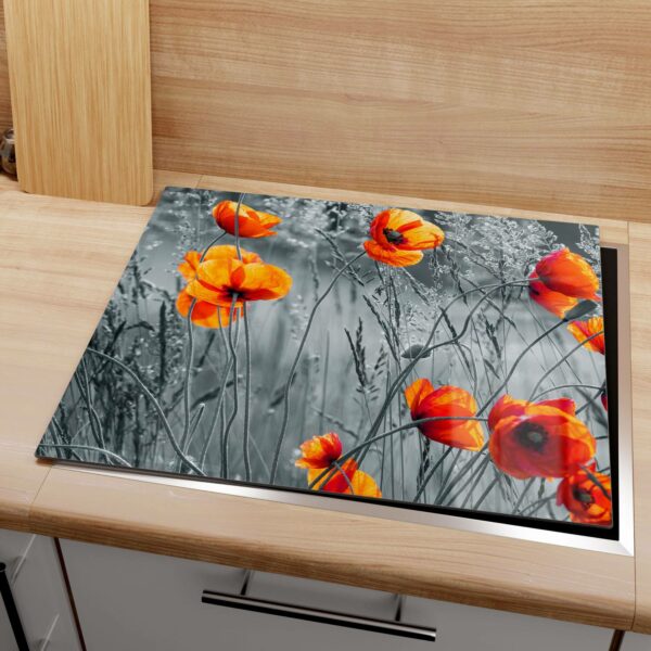 Hob Cover - Red Poppies - Image 2