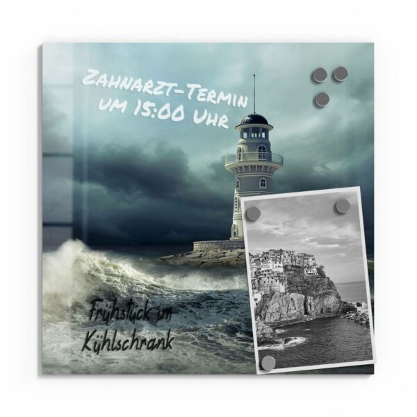 Magnettafel - Leuchtturm im Sturm – Bild 2