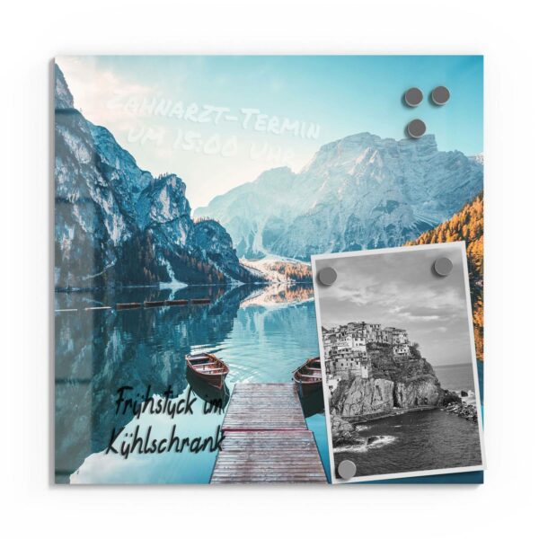 Magnettafel - Blick auf Lago di Braies – Bild 2