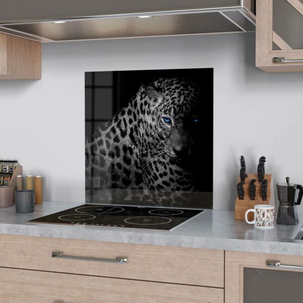Rückwand - Leopard mit blauen Augen – Bild 2