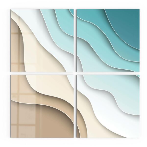 Wall Art - Coloured Paper Waves - Image 2