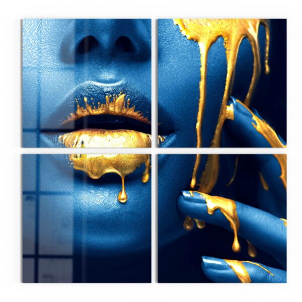 Wall Art - Liquid Gold On Blue Skin - Image 2