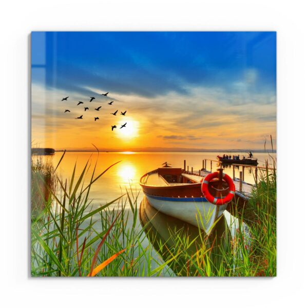 Wandbild - Boot am Steg auf Madeira – Bild 2