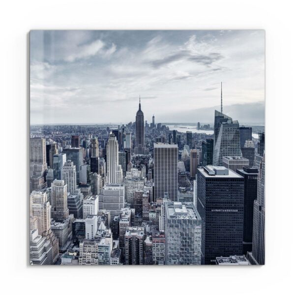 Wandbild - Blaue Skyline New York – Bild 2