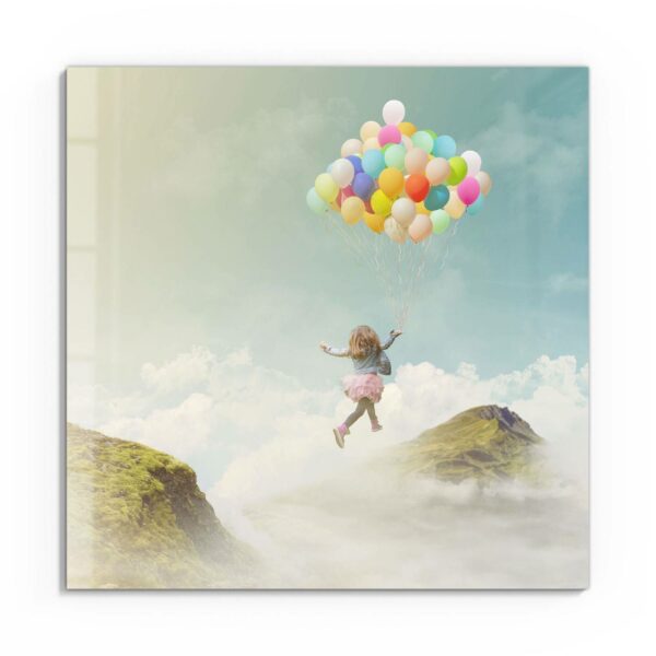 Wandbild - Mädchen an Luftballons – Bild 2