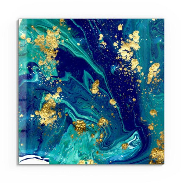 Wandbild - Marmor mit Goldakzent – Bild 2