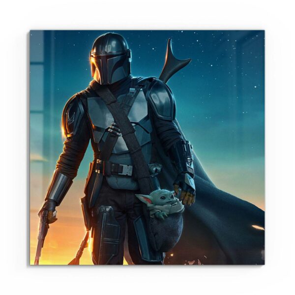 Wandbild - Mandalorian und Baby Yoda – Bild 2