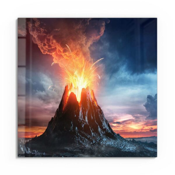Wandbild - Feuerspuckender Vulkan – Bild 2
