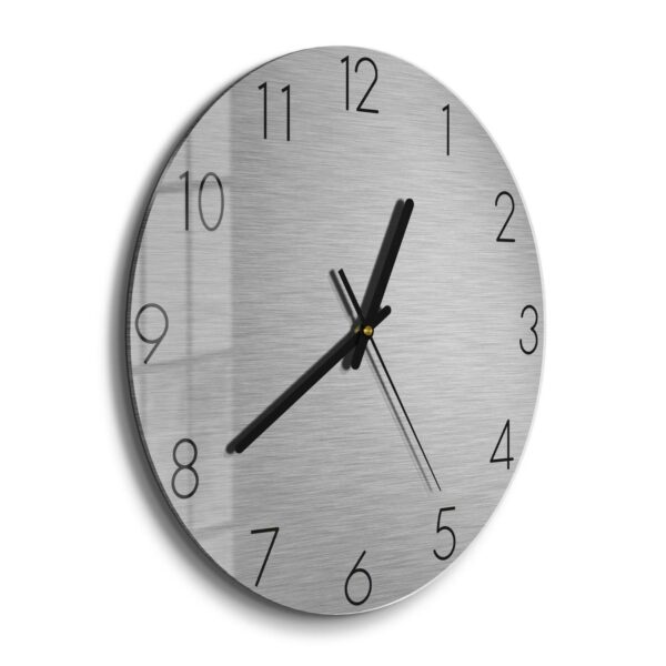 Wanduhr - Gebürsteter Stahl – Bild 2