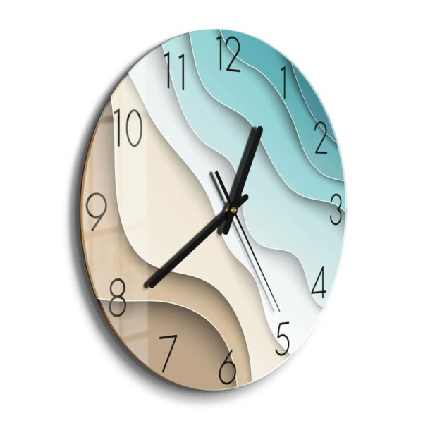 Wall Clock - Coloured Paper Waves - Image 2