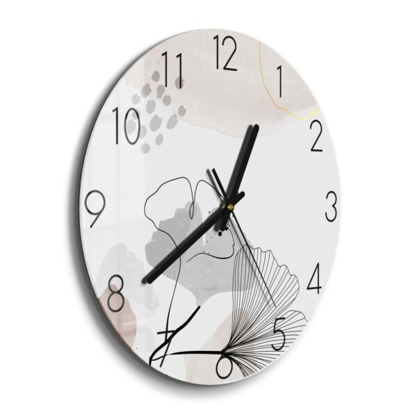 Wall Clock - Decorative Gingko Banner - Image 2