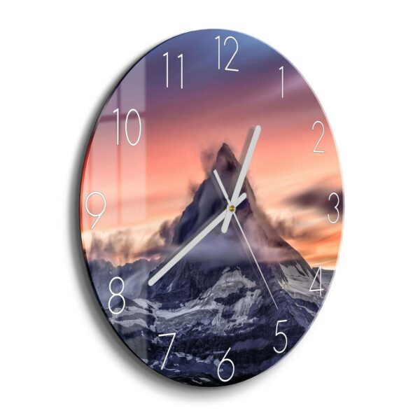 Wanduhr - Sonnenaufgang Matterhorn – Bild 2
