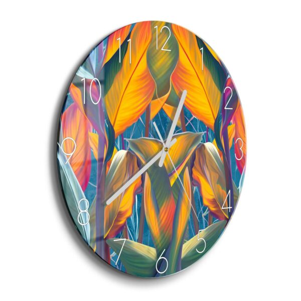 Wanduhr - Exotisches Blättermeer – Bild 2