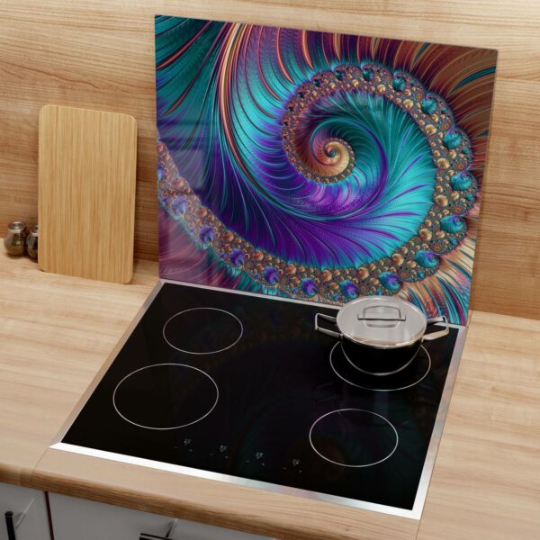 Herdabdeckplatte - Fantasievolle Farbspirale – Bild 3