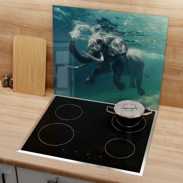 Hob Cover - Swimming Elephant - Image 3