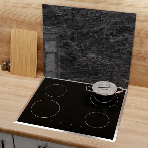 Herdabdeckplatte - Dunkle Steinstruktur – Bild 3