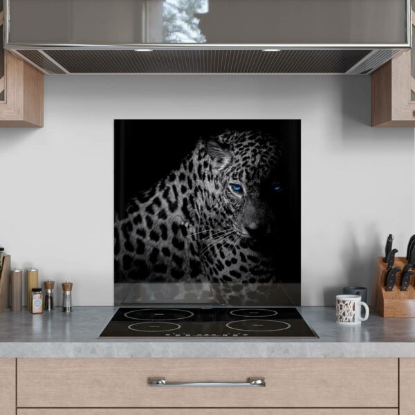 Rückwand - Leopard mit blauen Augen – Bild 3