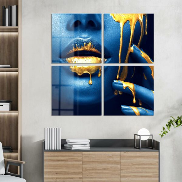 Wall Art - Liquid Gold On Blue Skin - Image 3