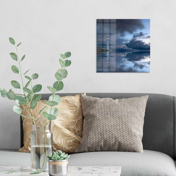 Wandbild - Leuchtturm im Abendlicht – Bild 3