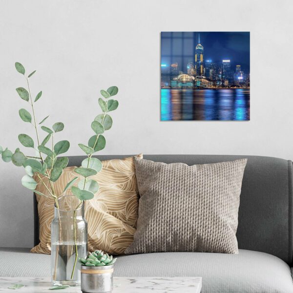 Wandbild - Hongkongs Skyline nachts – Bild 3