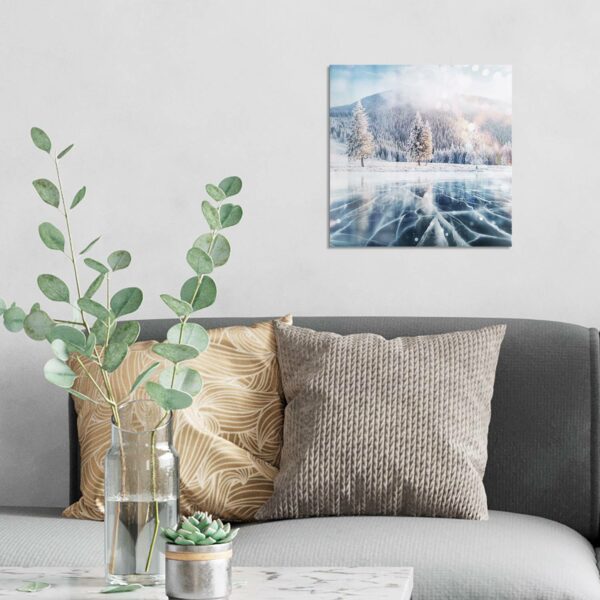 Wandbild - Zugefrorener See – Bild 3