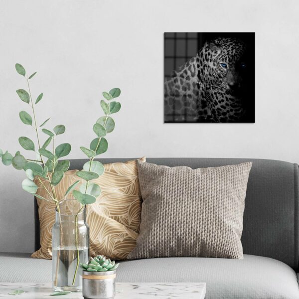 Wandbild - Leopard mit blauen Augen – Bild 3