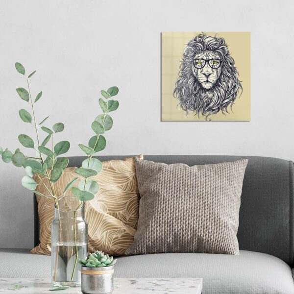Wandbild - Frisierter Löwe – Bild 3