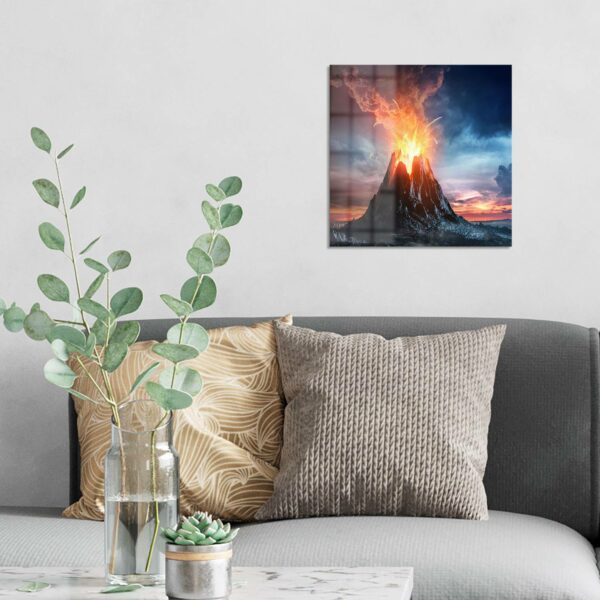 Wandbild - Feuerspuckender Vulkan – Bild 3