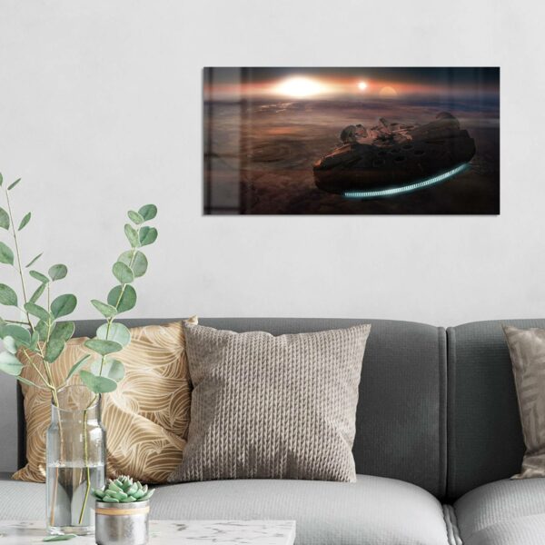 Wandbild - Millennium Falcon Dunkel – Bild 3