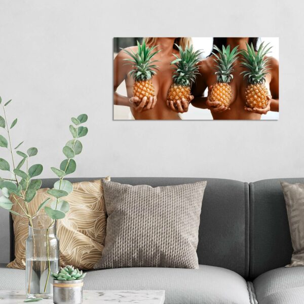 Wandbild - Ananas bedeckte Brüste – Bild 3