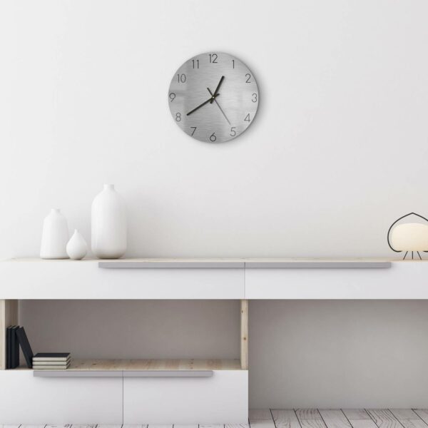 Wanduhr - Gebürsteter Stahl – Bild 3