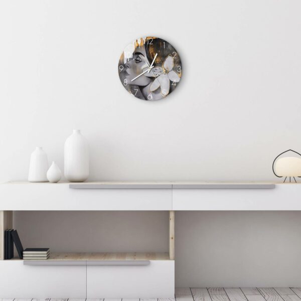 Wall Clock - Woman With Flower In Hair - Image 3