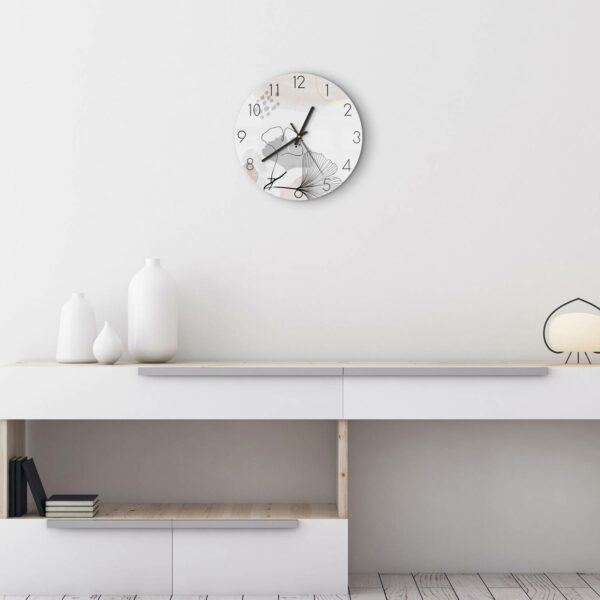 Wall Clock - Decorative Gingko Banner - Image 3