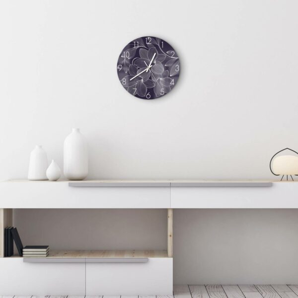 Wall Clock - Elegant Lilies Graphic - Image 3