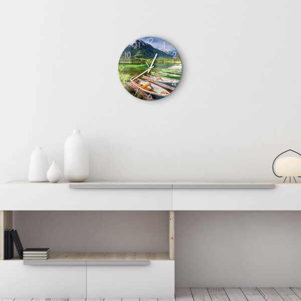 Wanduhr - Romantischer Bergsee – Bild 3