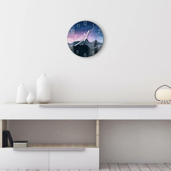 Wall Clock - Mountains Night Sky - Image 3