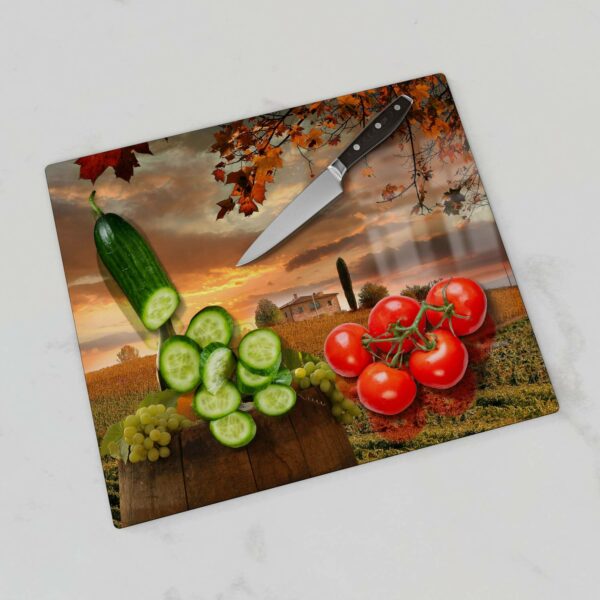 Herdabdeckplatte - Fotocollage Weißwein – Bild 4