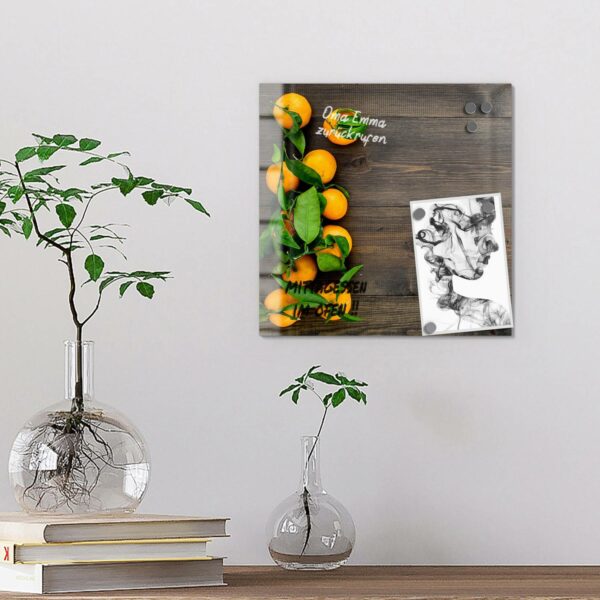Magnettafel - Orangen auf Holzbrettern – Bild 4