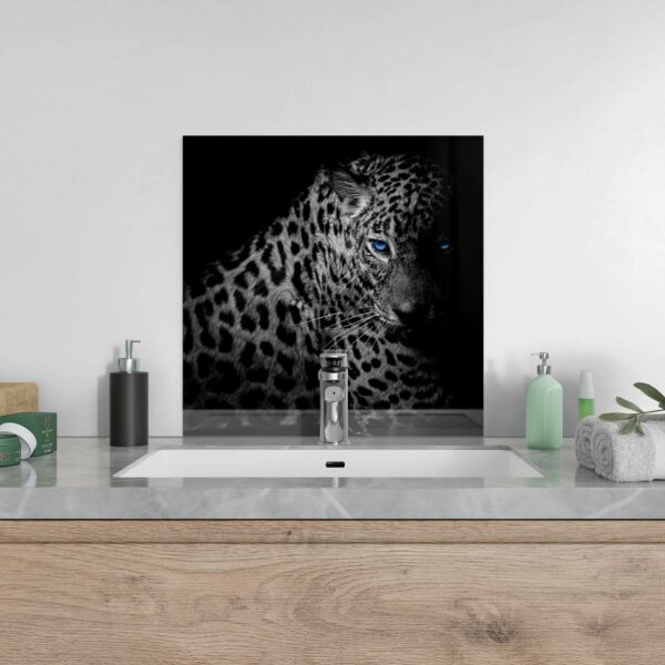 Rückwand - Leopard mit blauen Augen – Bild 4