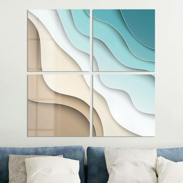 Wall Art - Coloured Paper Waves - Image 4
