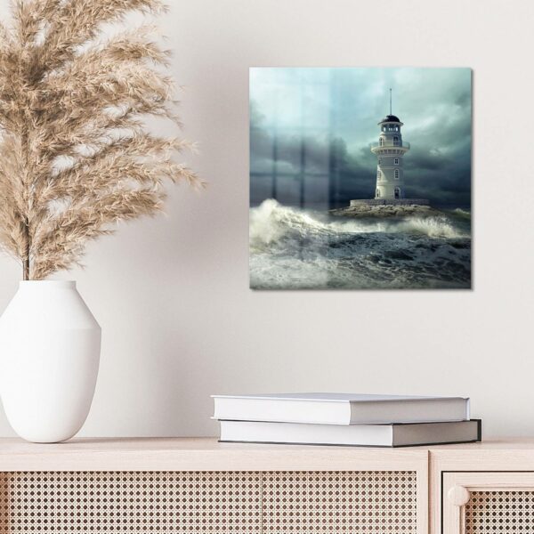 Wandbild - Leuchtturm im Sturm – Bild 4
