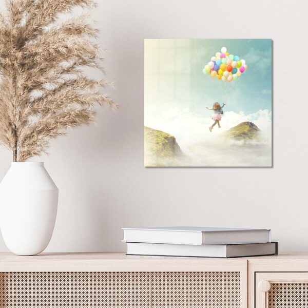 Wandbild - Mädchen an Luftballons – Bild 4
