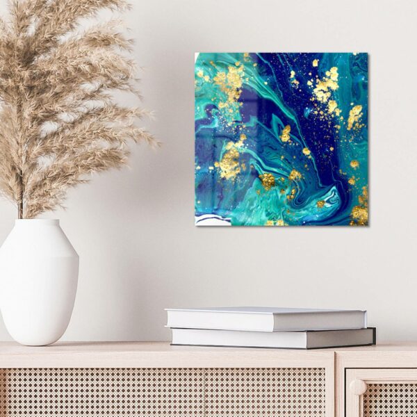 Wandbild - Marmor mit Goldakzent – Bild 4