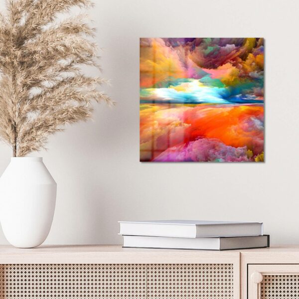 Wandbild - Gespiegelte Farbwolken – Bild 4