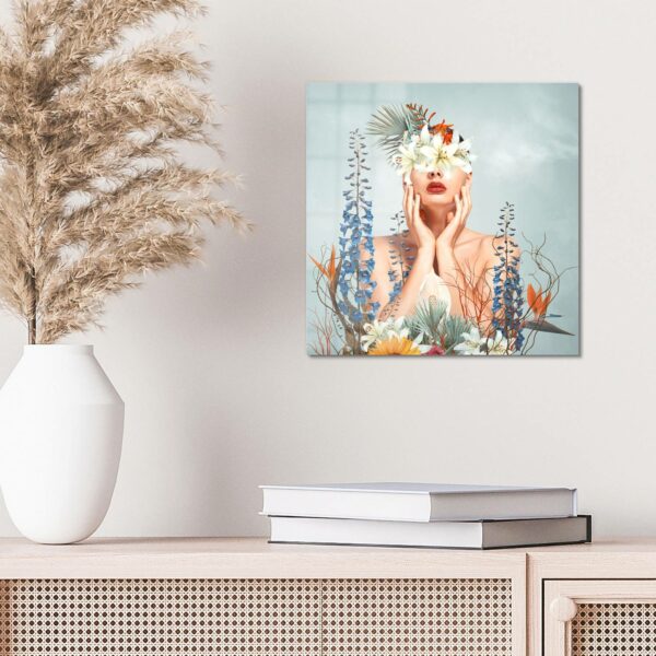 Wandbild - Nackte Frau mit Blumen – Bild 4