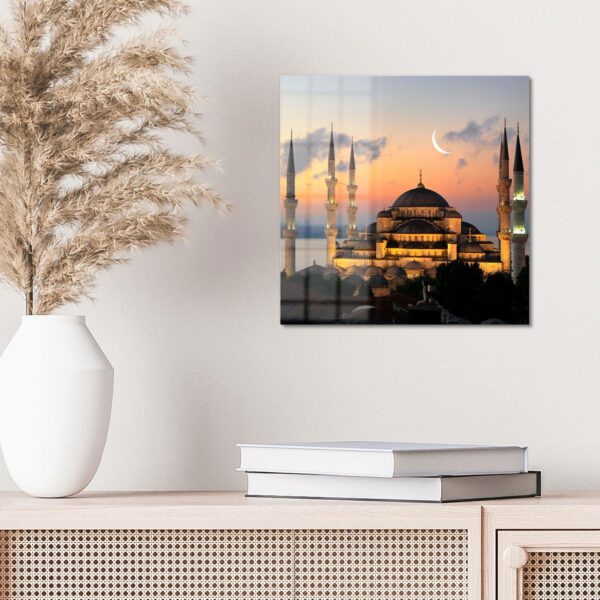 Wandbild - Mondsichel über Moschee – Bild 4