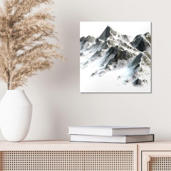 Wandbild - Verschneites Bergmassiv – Bild 4