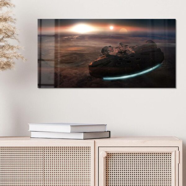 Wandbild - Millennium Falcon Dunkel – Bild 4